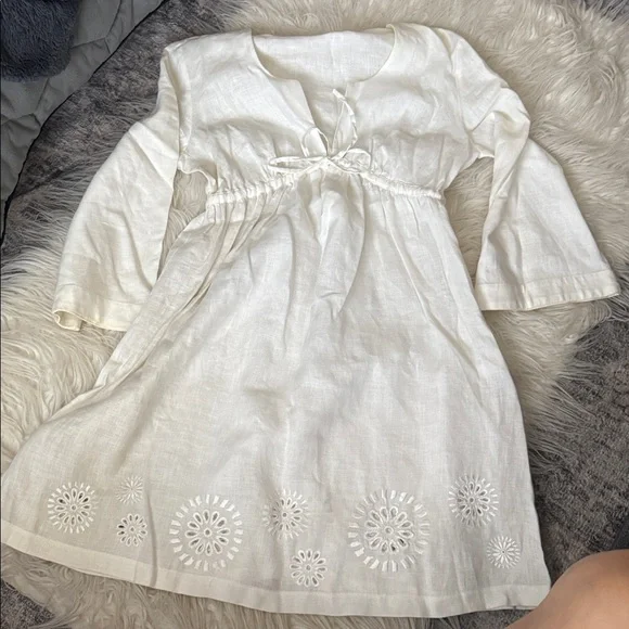 Diane von Furstenberg Linen Mini Dress size M - Picture 2 of 5